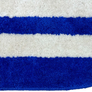 Blue Micro Fiber Stripe Bathroom Mat